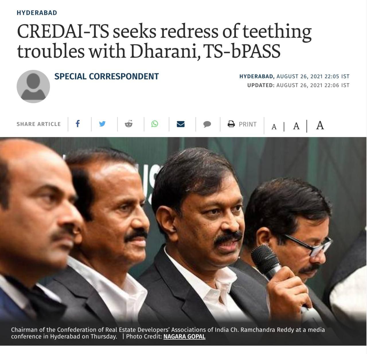 CREDAI TS seeks redress of teething troubles with Dharani, TS-bPASS.jpg